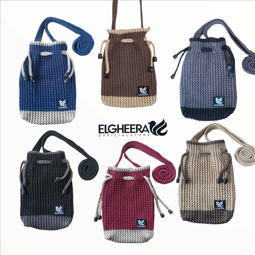 NEW Tas Rajut serut Selempang Drawstring Bag By Elgheera