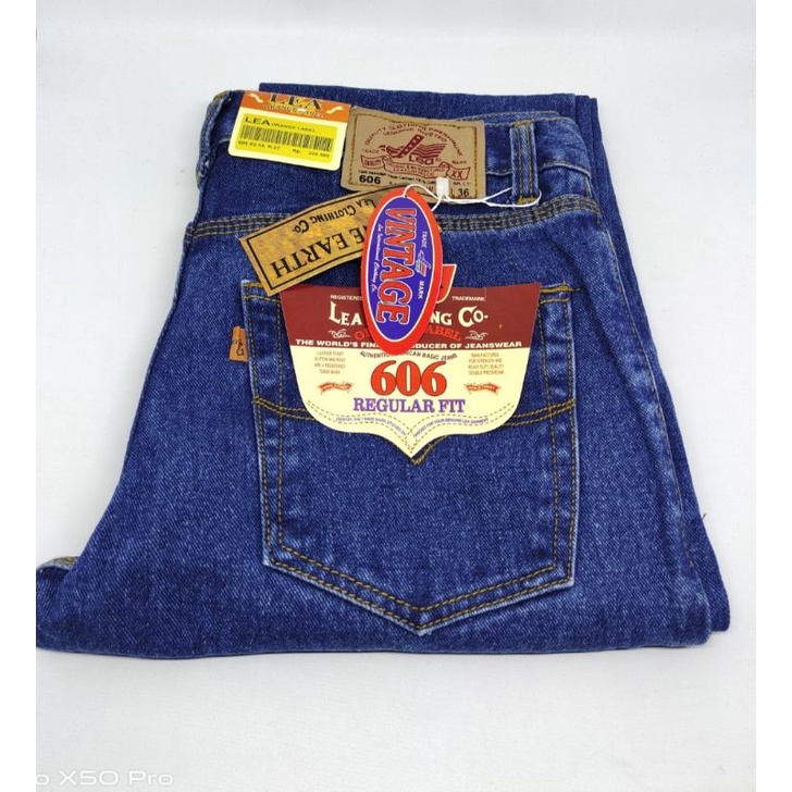 Celana Jeans Standart Reguler Fit Hitam Garment, Biru Muda, Biru Classic , Hitam Pekat 28 S/D 33