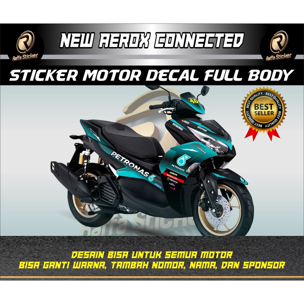 Decal Stiker Motor Aerox Connected 155 ALL New 2021 2022 Dekal Variasi Aksesoris Sticker Full Body D