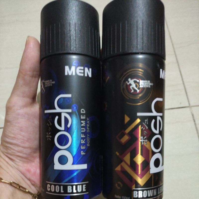 Jual Posh Men Body Spray Cologne Brown Legacy Cool Blue Green