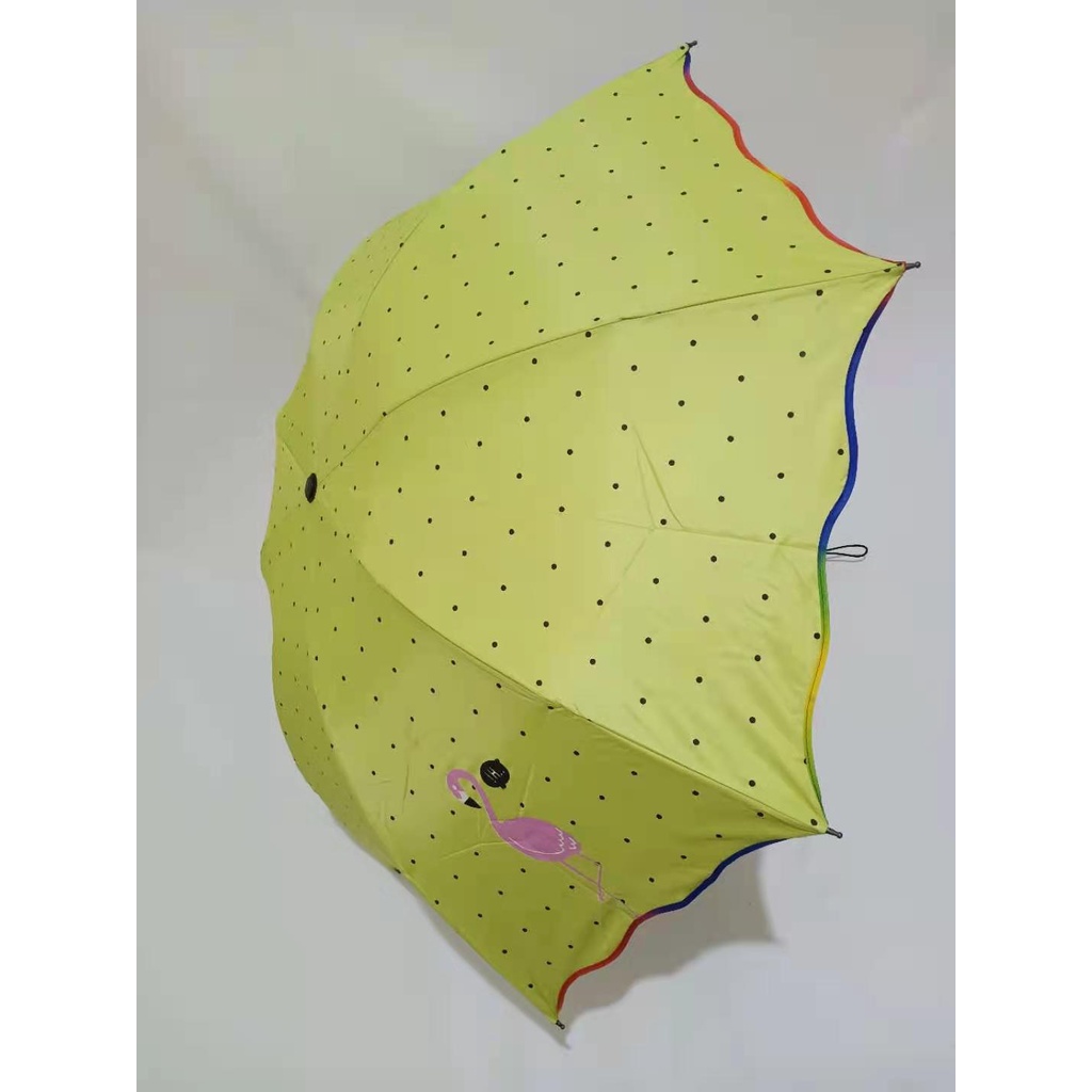 Payung Lipat 3 Motif FLAMIGO POLKADOT Kuat Kokoh Trendy Anti Angin Nagoya