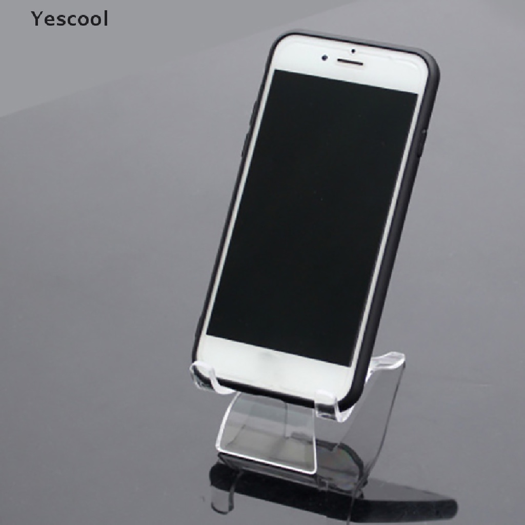 Yescool 2pcs stand Holderdudukan display Batu Kristal Mineral Bahan Akrilik