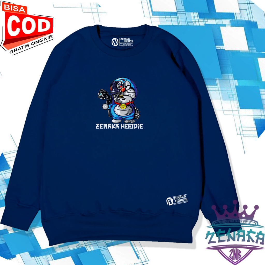 Sweater crewneck pria distro original tebal Crewneck pria distro aesthetic tebal Jaket crewneck pria anime doraemon Suiter crewneck murah Crewneck wanita terbaru 2022 Switerr cowok terbaru 2022 ori Zenaka