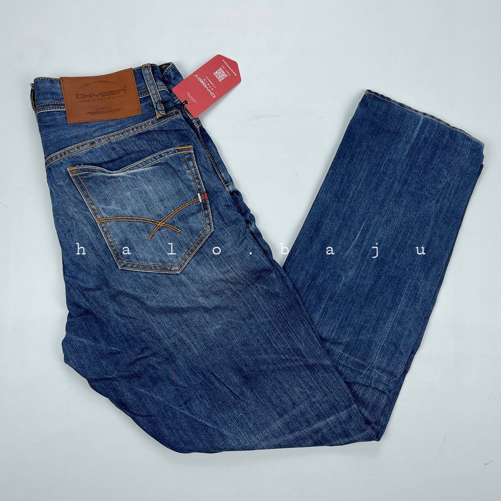 OXYGEN DENIM (705-303021) Celana Jeans Pria Straight Cut - Celana Oxygen Standar - Core Jeans Oxygen