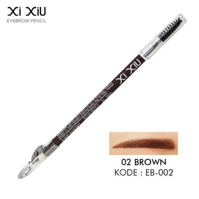 Xi Xiu Eyebrow Pencil Black &amp; Brown BPOM | XIXIU pensil alis 2 in 1 Eye Brow