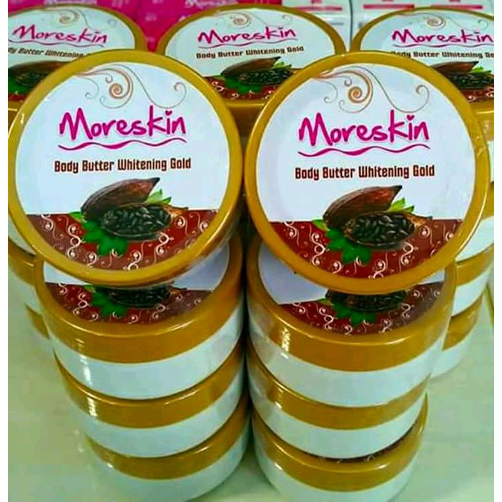 Pemutih Badan Body Butter & Whitening Vit E Gold Moreskin Nasa / Lulur Badan / Agen Nasa Resmi