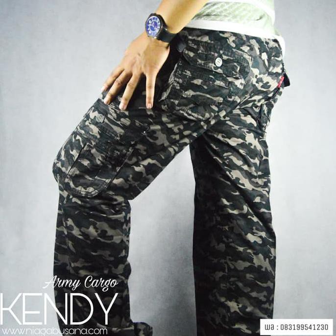 Barang Bagus CELANA PANJANG CARGO ARMY KATUN MERK KENDY STOK TERBATAS