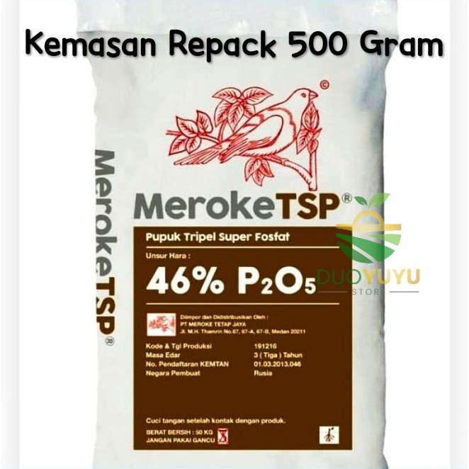 Pupuk TSP 46% Repack 500 Gram Pupuk Pembenah Tanah