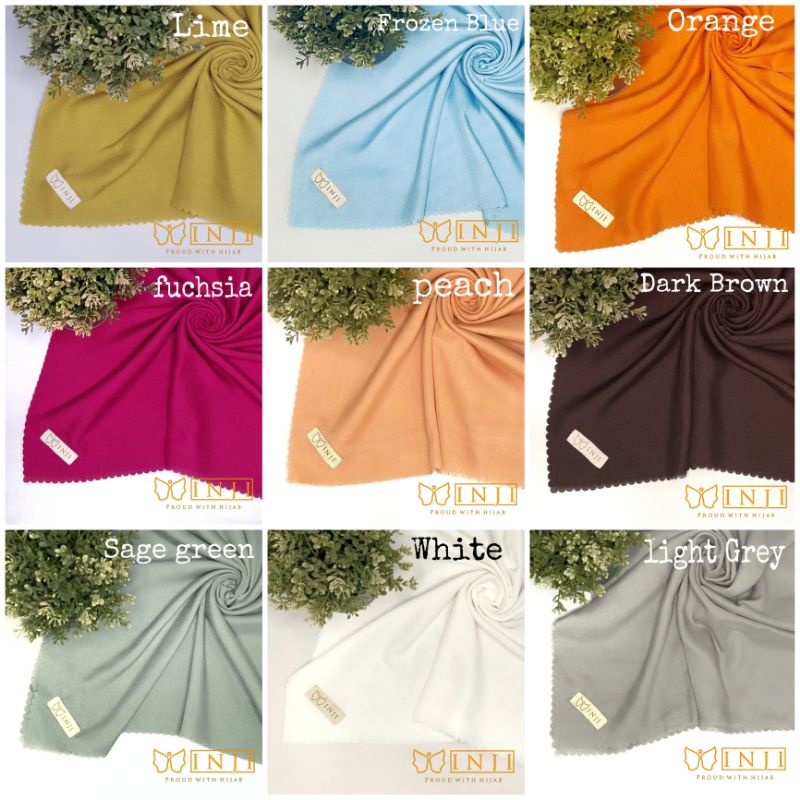 VOAL PREMIUM KERUDUNG POLOS LASER CUT #2 ORIGINAL BY INJI