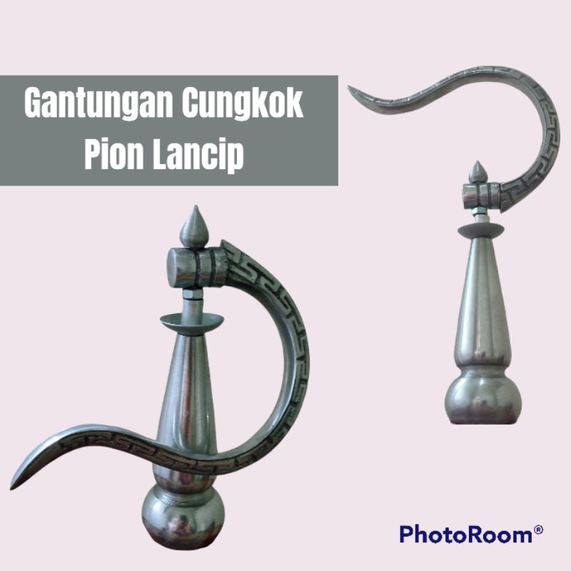GANTUNGAN CUNGKOK KROM SILVER PION LANCIP. UNTUK SEGALA JENIS SANGKAR BURUNG MURAI KACER CENDET KENA