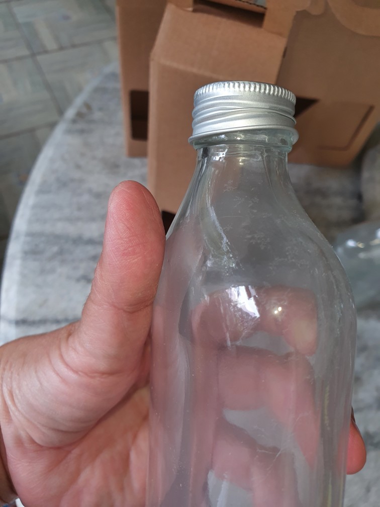 Grosir Botol Kaca Tutup Aluminium Gepeng 500 Ml Kemasan Wadah Kopi Whiskey Jus Juice