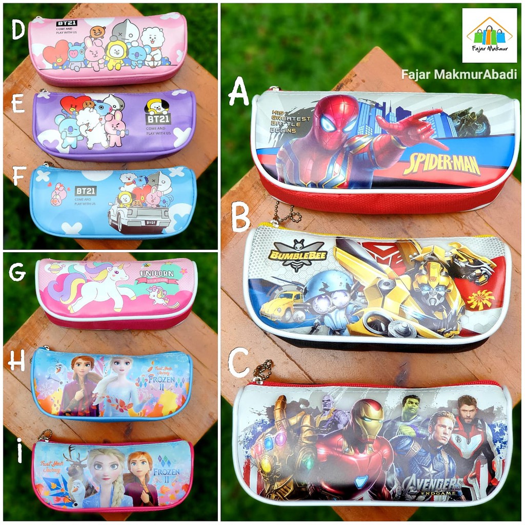

Tempat Pensil Anak Sekolah Karakter / Pencil Case Caracter / D026