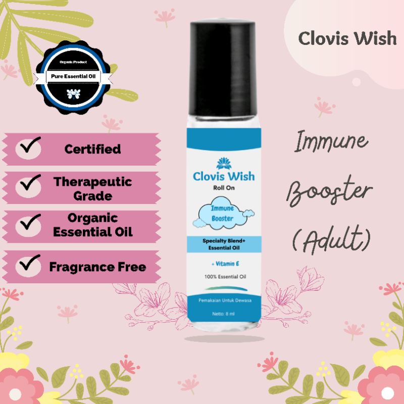 Clovis Wish Immune Booster Meningkatkan Imun Tubuh Roll On Minyak Oles Essential Oil Dewasa altrn ce