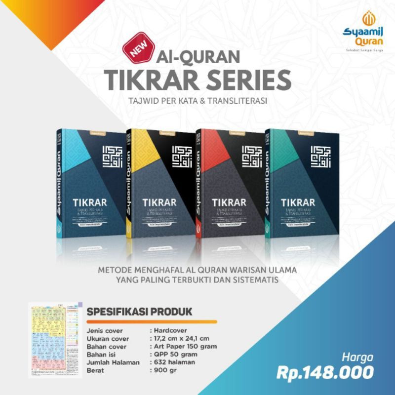 Al Quran Tikrar NEW-AlQuran Hafalan -Tajwid Perkata Hafalan Transliterasi Latin ORI Syaamil Quran