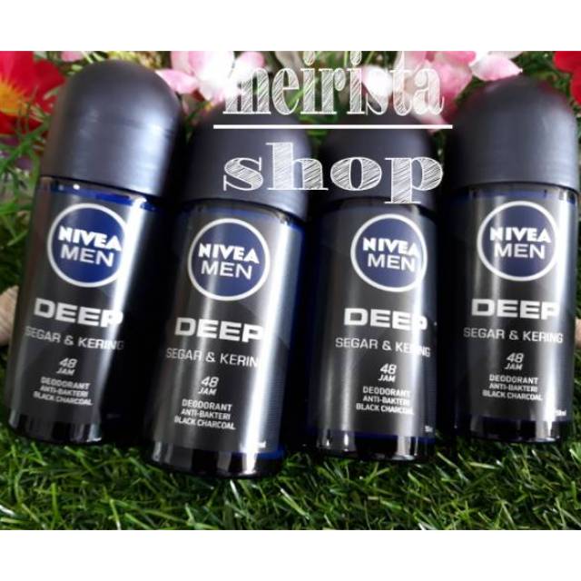 NIVEA MEN DEEP Segar dan Kering 50 ml (BESAR)/NIVEA/ROLL ON MEN