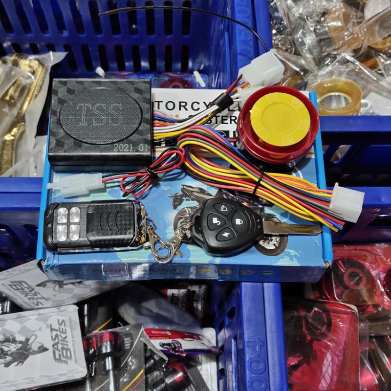 Alarm motor remote starter alarm motorcycle alarm system silent model pakai anak kunci seperti kunci