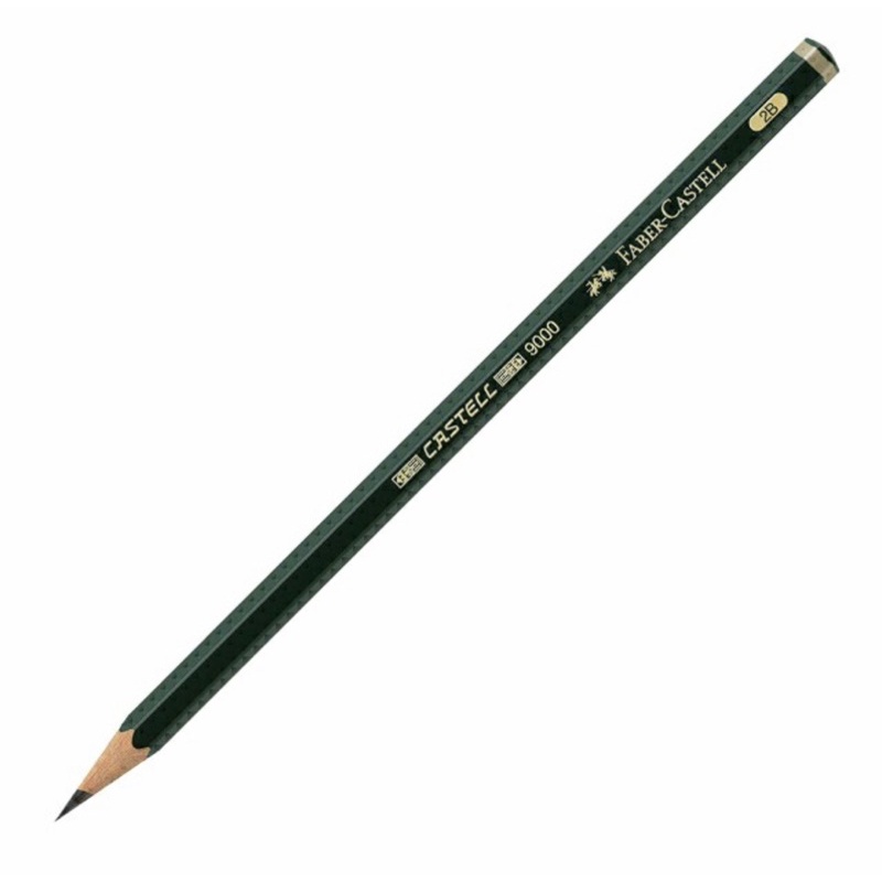 ( Ecer 1 Pc ) FABER CASTELL WOODEN PENCIL - PENSIL KAYU UJIAN TEST - 2B 9000