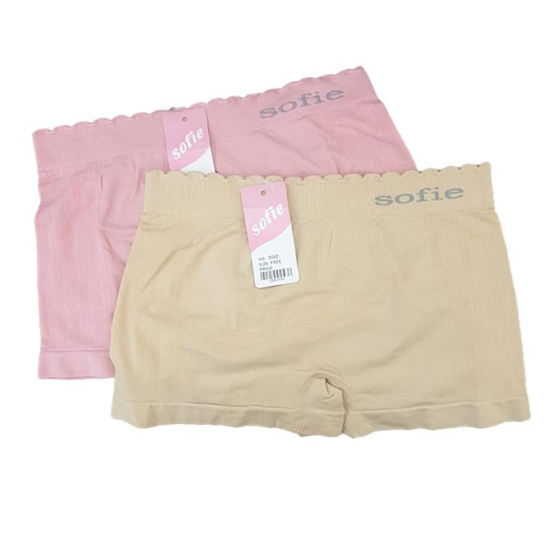 SOFIE CD Wanita Boxer Rajut Stretch 3074 &amp; 3092 Nyaman di Pakainya