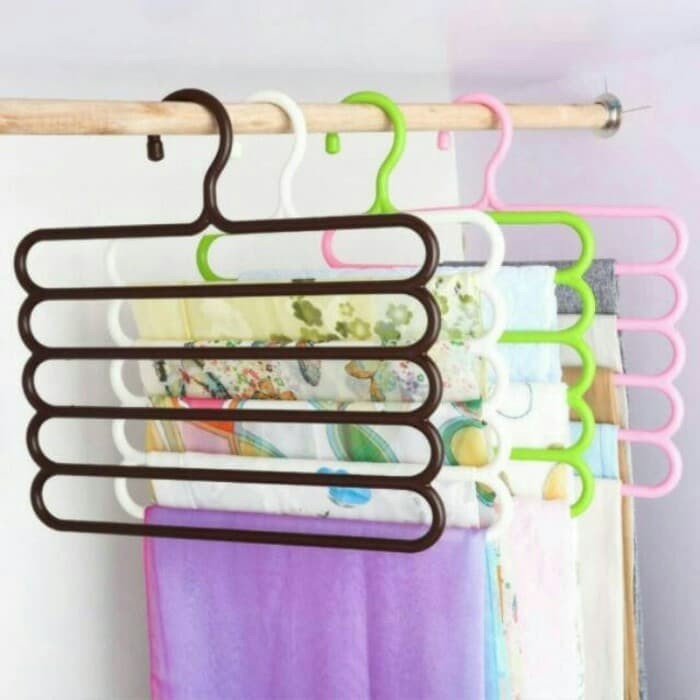 Hanger Gantung 5 in 1/Gantungan Baju / gantungan jilbab / gantungan hijab 5in1 /gantungan 5 layer