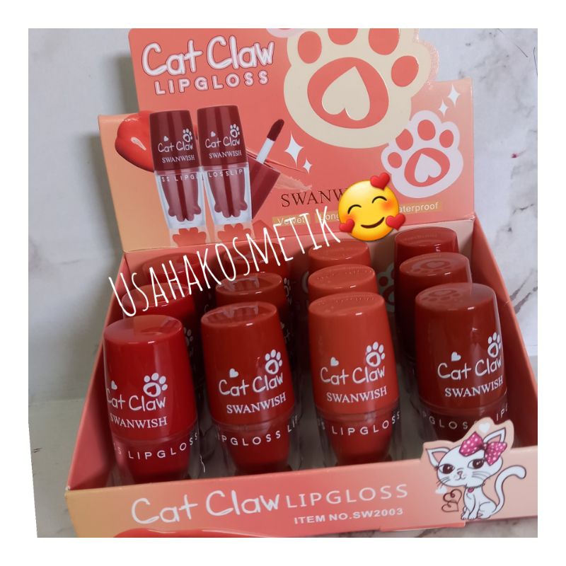 PER BOX!! LIP GLOSS CAT CLAW KISS BEAUTY SWANWISH NO.SW2003