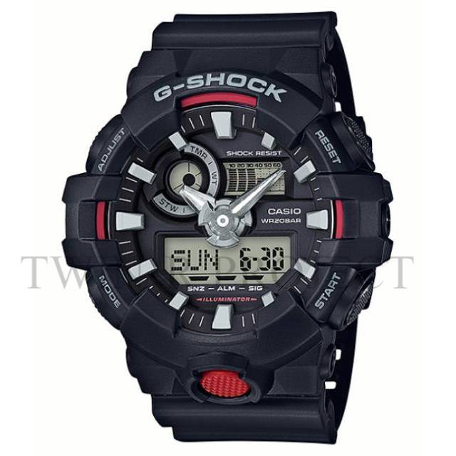 CASIO G-SHOCK TYPE GA-700-1ADR ORIGINAL / Casio Gshock GA 700 1A Hitam Merah / Jam Tangan Pria