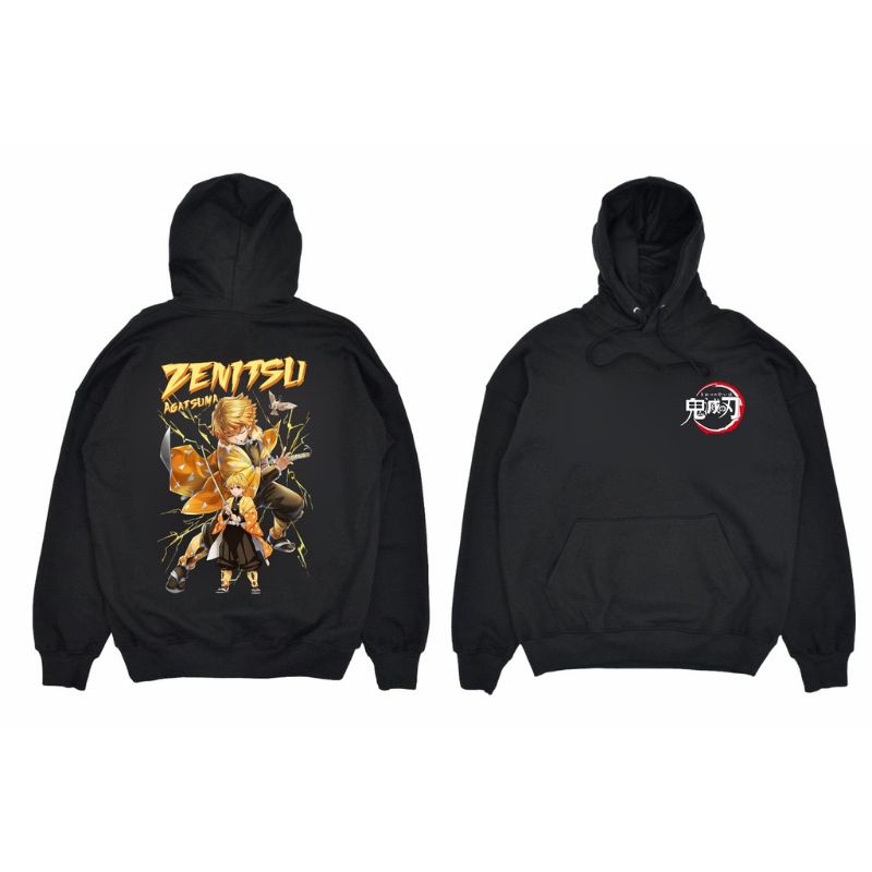 Jaket Hoodie Anime ZENITSU AGATSU hitam