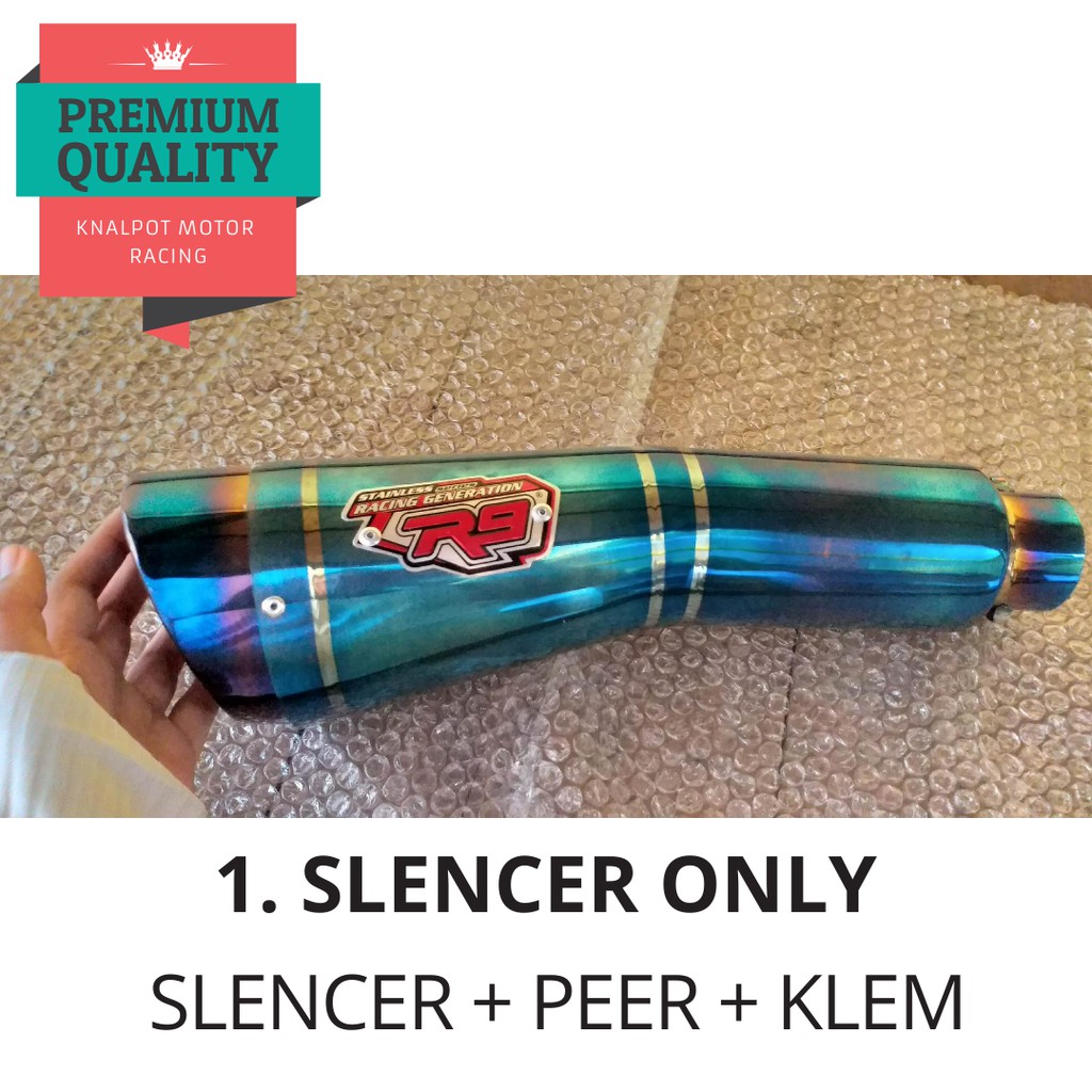 SILINCER KNALPOT MOTOR RACING R9 H2 BLUE  pulsar PABRIK GROSIR PURBALINGGA MURAH