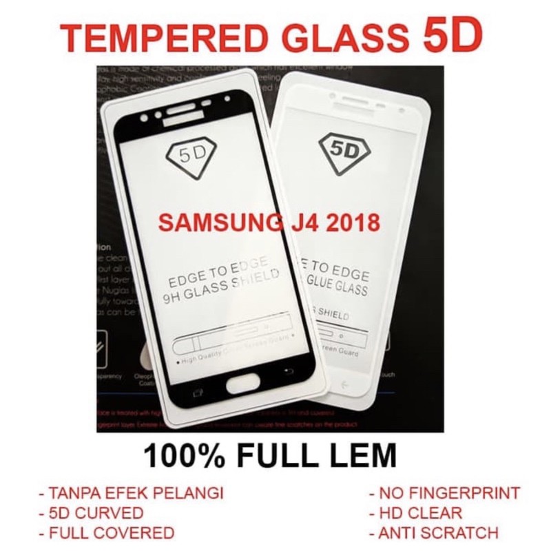 TEMPERED GLASS FULL LEM SAMSUNG J4 2018 J400 - BC