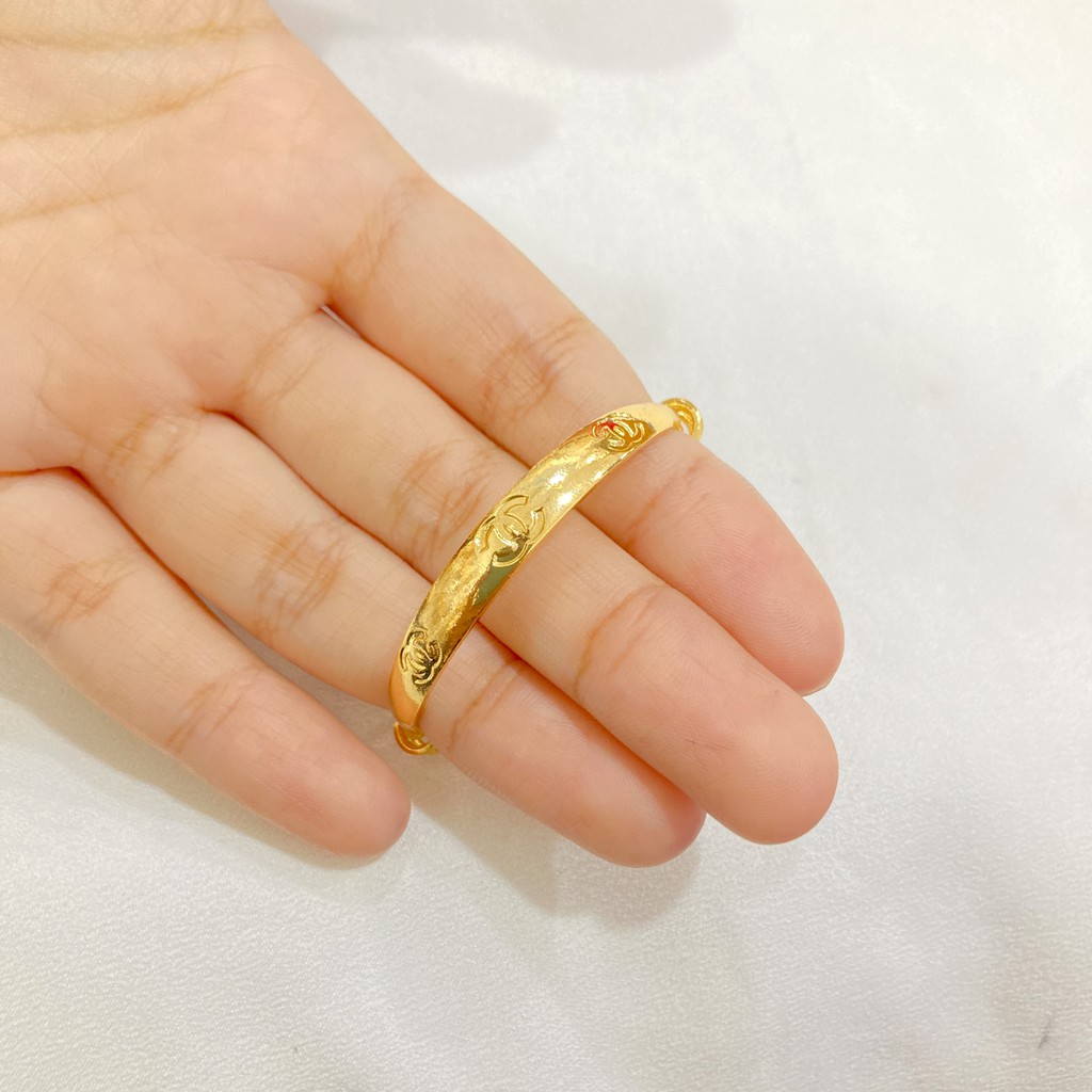 Gelang Bayi / Anak Lonceng Lapis Emas Warna 18 Karat