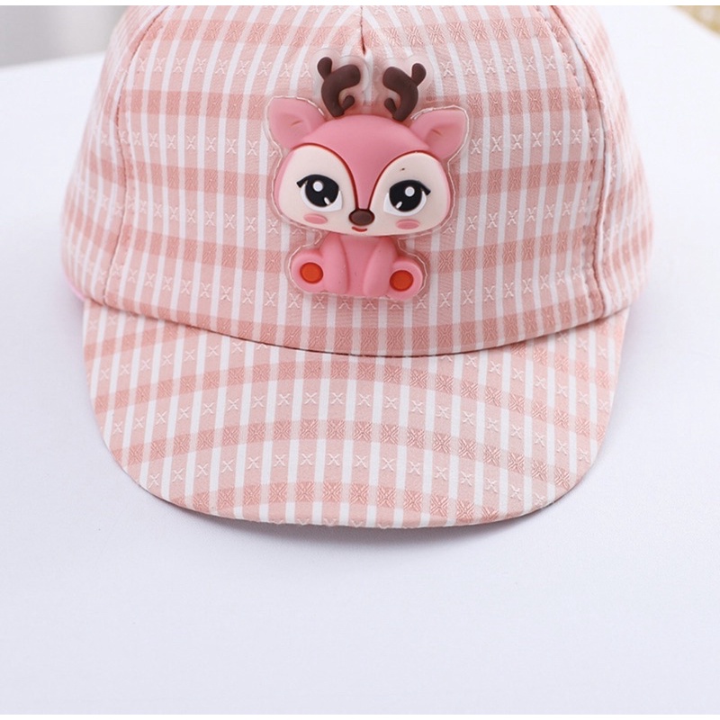 1 2 3 tahun Topi Baseball Anak Balita Impor Model Boneka Rusa Unisex Anak Laki Laki Anak Perempuan Cap Kaku