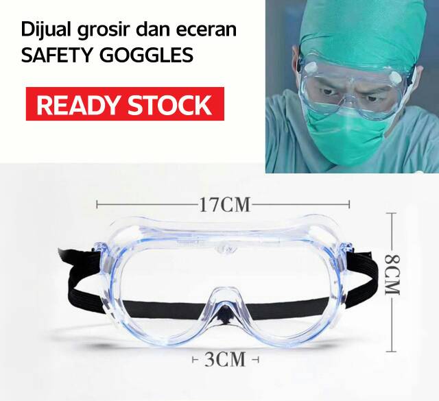 GOGGLE MEDICAL FDA .ANSI Z.87.1. ANTI KABUT ORI.