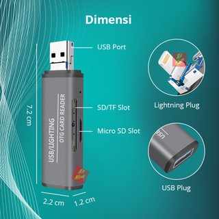 USB A Lightning iPHONE iPAD 3.0 TF SD Micro-SD OTG Multi