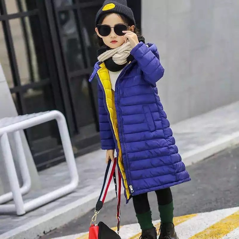 Winter Waterproof Long Jacket for Kids Puffer Coat Jaket Panjang Winter Anak Anti Air