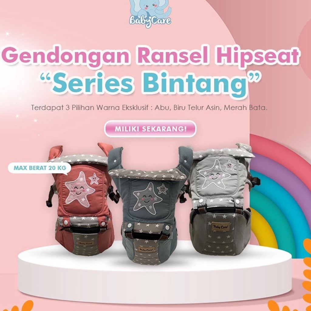 Hipseat Gendongan Bayi Star Series BabyCare Arevyonlineshop Gendongan Depan