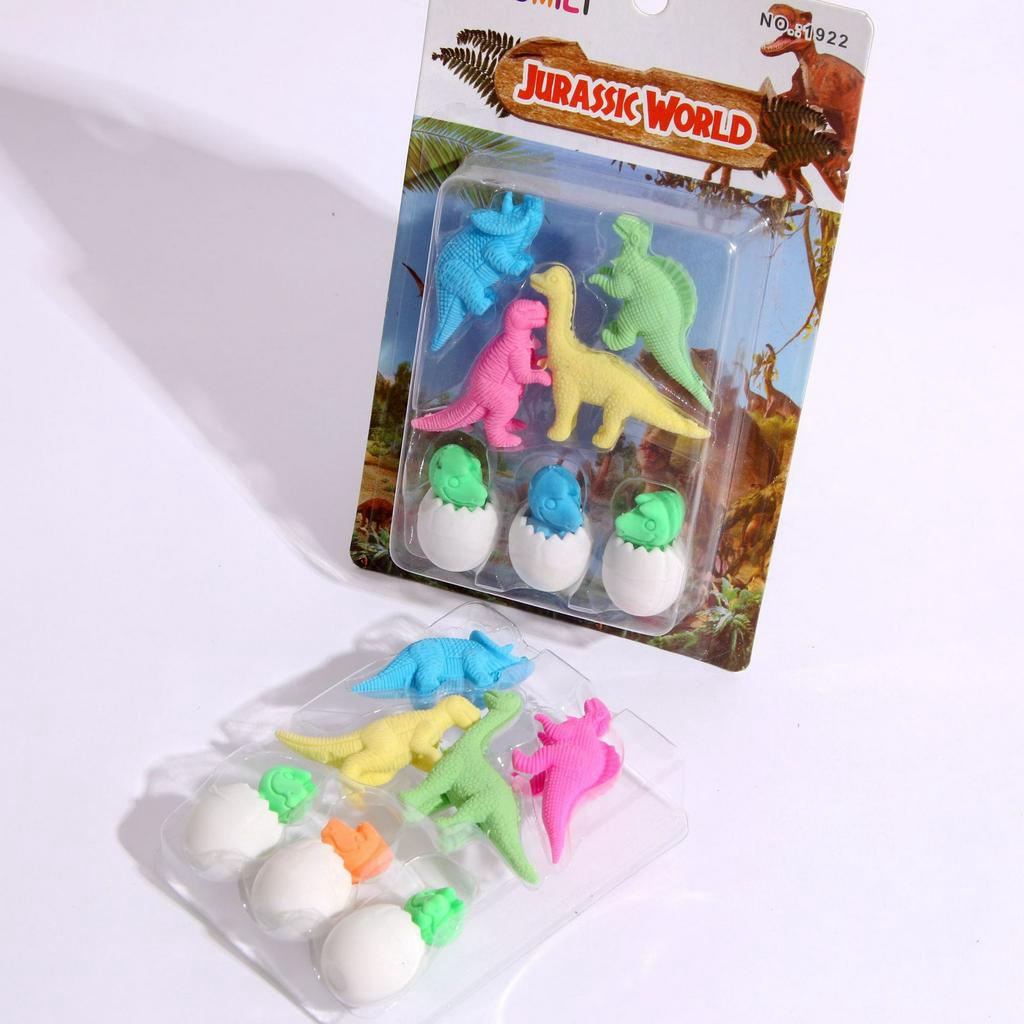 Penghapus Pensil Bentuk Dinosaurus Lucu isi 7pcs HL ERASER-DINO 68