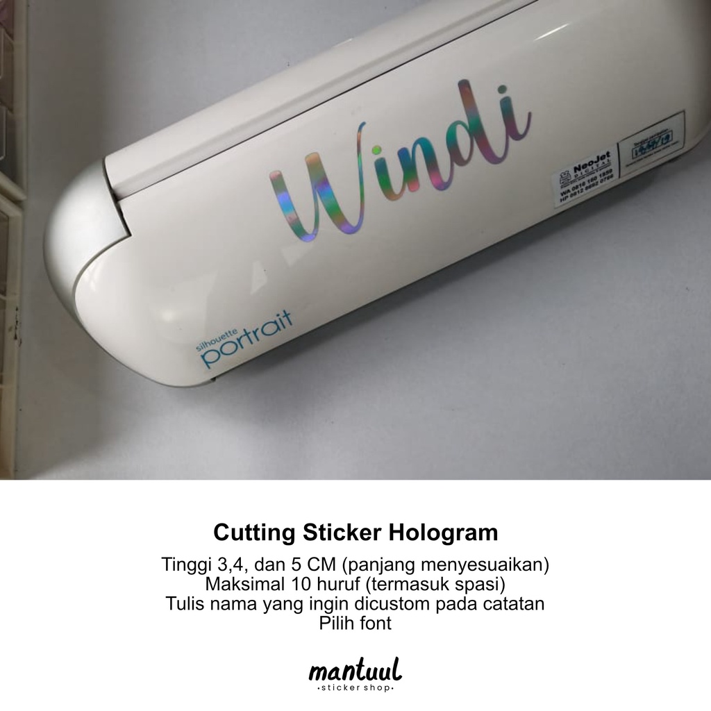 Stiker Label Decal Hologram - Stiker Label Custom Nama - Cutting Stiker Nama