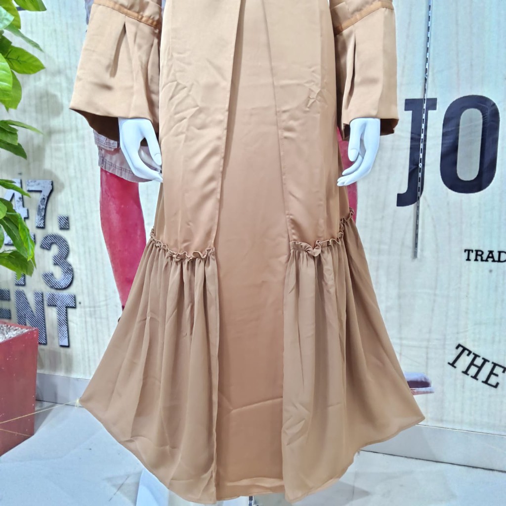 gof GAMIS CARDINAL BROKAT V Gamis Perempuan Tunik Baju Muslim Wanita DAGADG0143J 03G