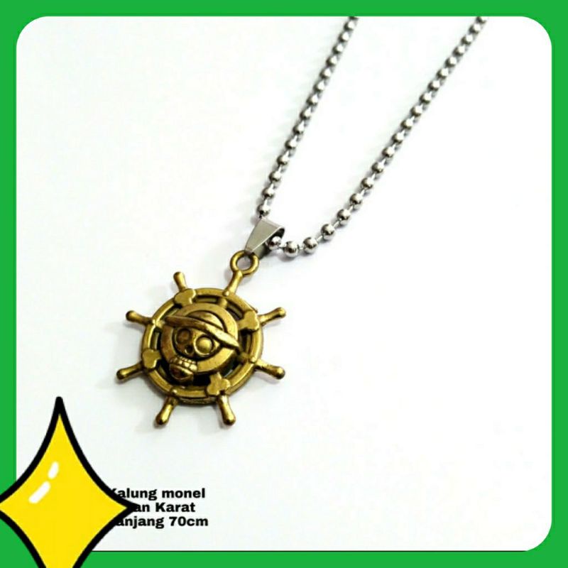 kalung pria wanita model Monel biji lada liontin keren Gold silver, murah aksesoris keren kekinian