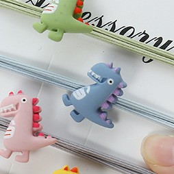 MURMURE.ID | IKAT RAMBUT ALA KOREA MOTIF DINOSAURUS KUNCIR CANDY IMPORT MURAH KARET RAMBUT DINO HA059-B - TALI BIRU