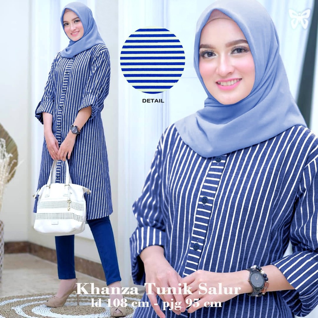 HOPYLOVY - Tunik Wanita Salur Khanza