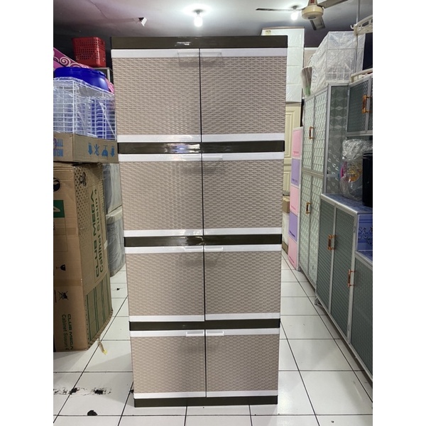 Lemari Plastik Pakaian Jumbo CLUB 4 Susun / Lemari Pakaian Plastik / Lemari Berkualitas / Lemari Mur