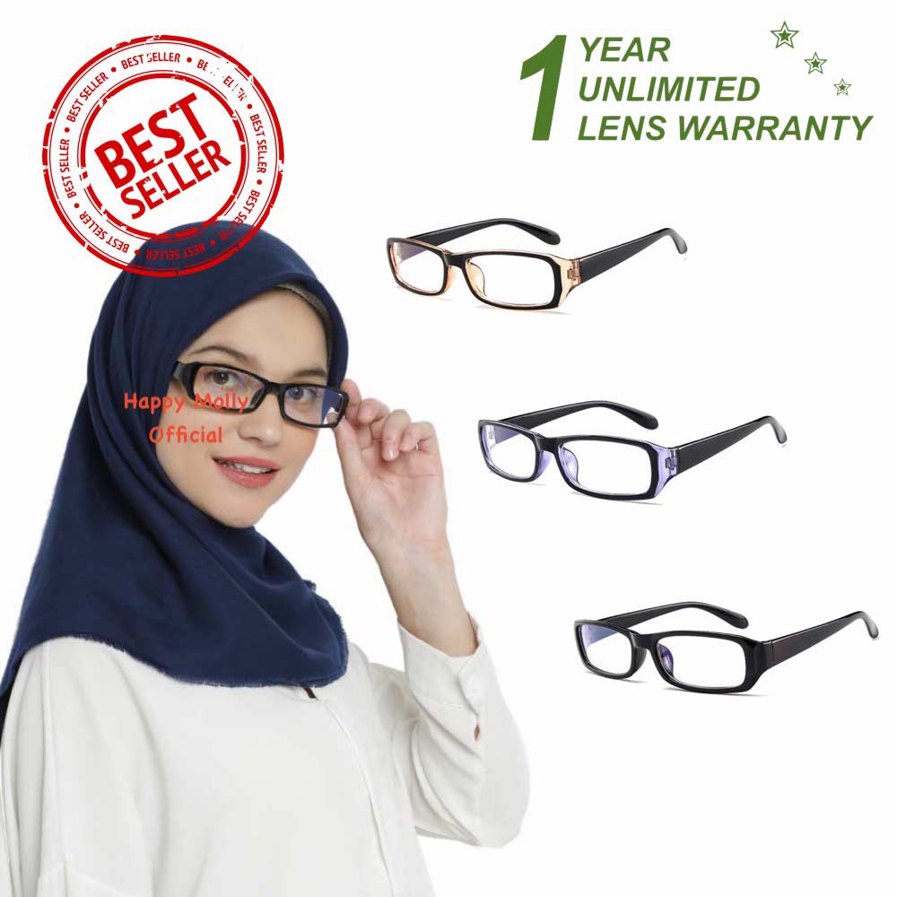 Kacamata Anti Radiasi Blue Lens Korea - Pria dan Wanita Berhijab - HM047 ( Group )