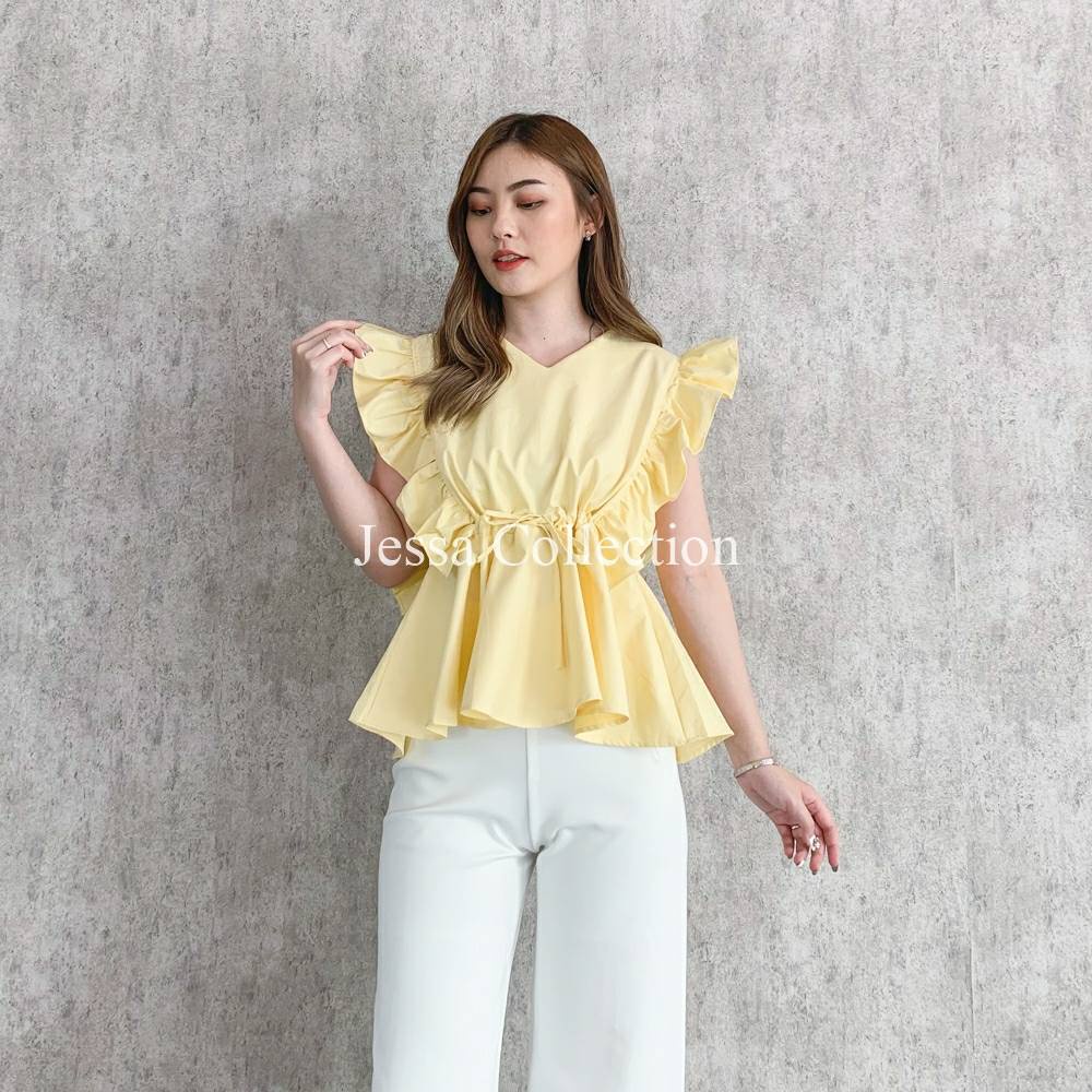 Premium Averley Ruffle Top TH 378 COTTON