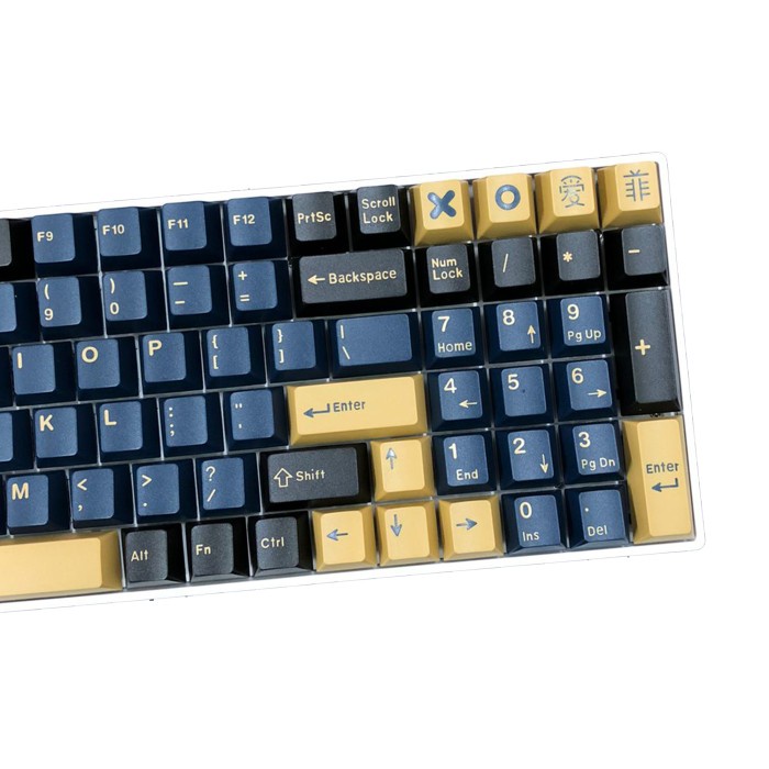 KEYCAPS ABS BLUE SAMURAI CHERRY PROFILE DOUBLE SHOT KEYBOARD