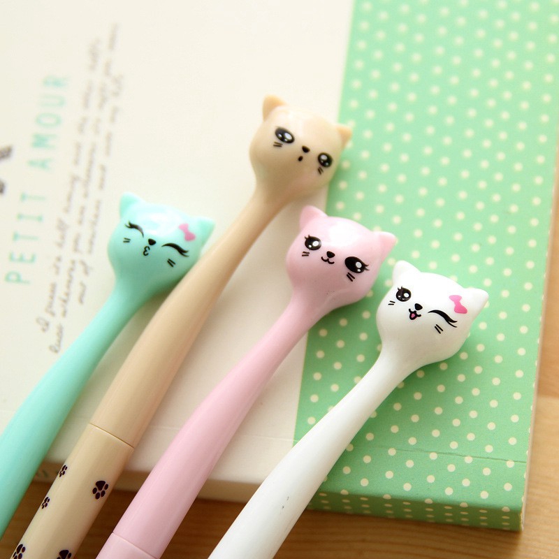 

Pen Gel Karakter Pena Hitam Pulpen Kucing Imut Perlengkapan Alat Tulis Sekolah Murah