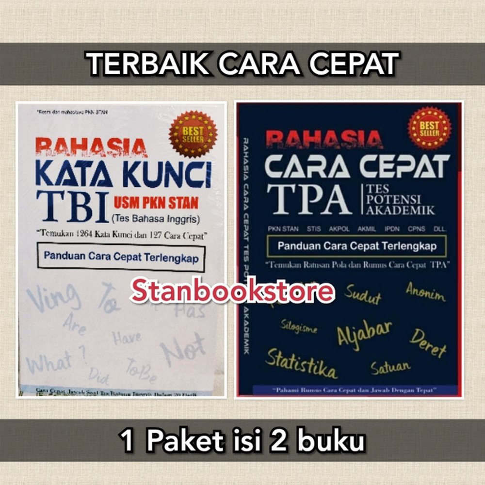 Paket Rahasia Kata Kunci Tbi Rahasia Cara Cepat Tpa Stan Stis Cpns