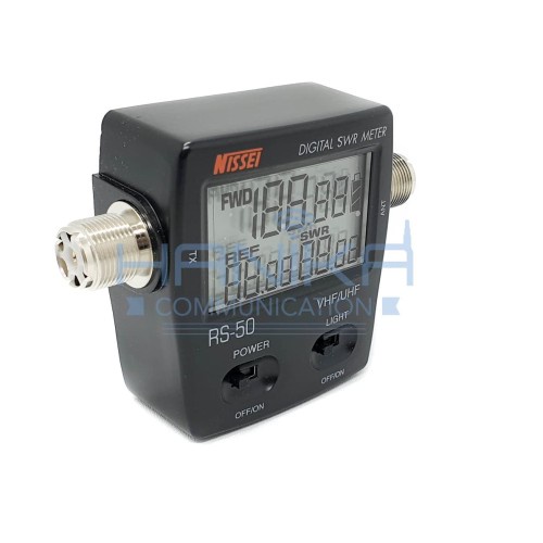 Nissei RS-50 Digital SWR Watt Meter VHF UHF Portable Radio Rig HT RS50