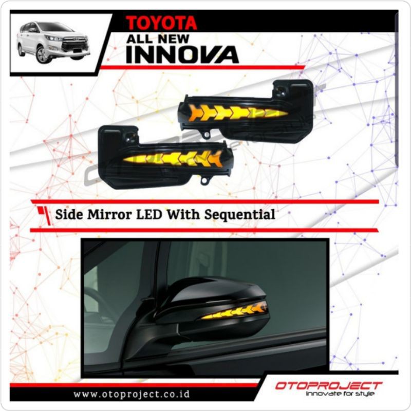 Lampu Sen Spion Innova Reborn , Fortuner New, Livina New, Hilux New, Xpander PNP Merk Otoproject