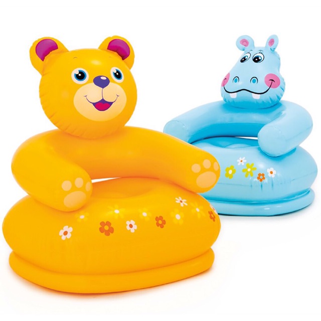  Kursi  Sofa Tiup Anak  INTEX Happy Animal Chair Shopee 