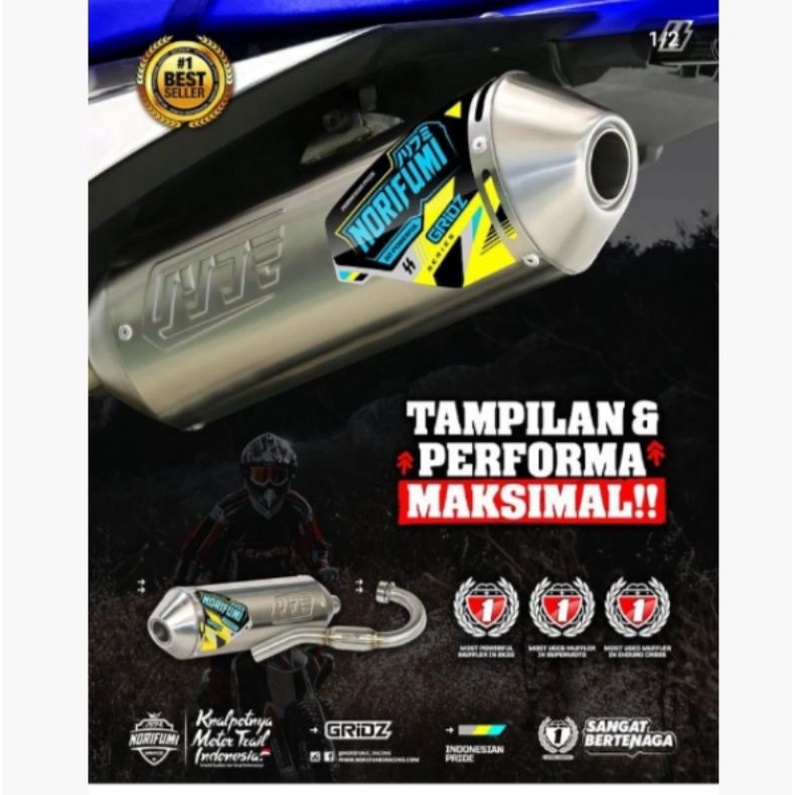 KNALPOT NORIFUMI GRIDZ KLX DTRACKER ORIGINAL